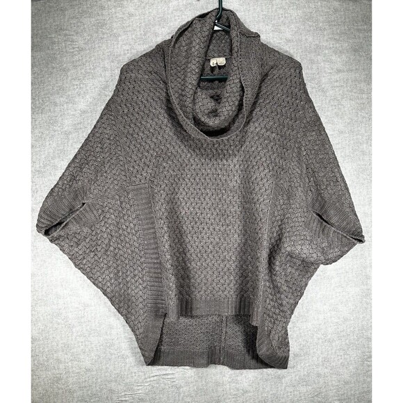 Anthropologie Moth Poncho Sweater Cowl Neck Gray Size XS  Oversized - Picture 1 of 7